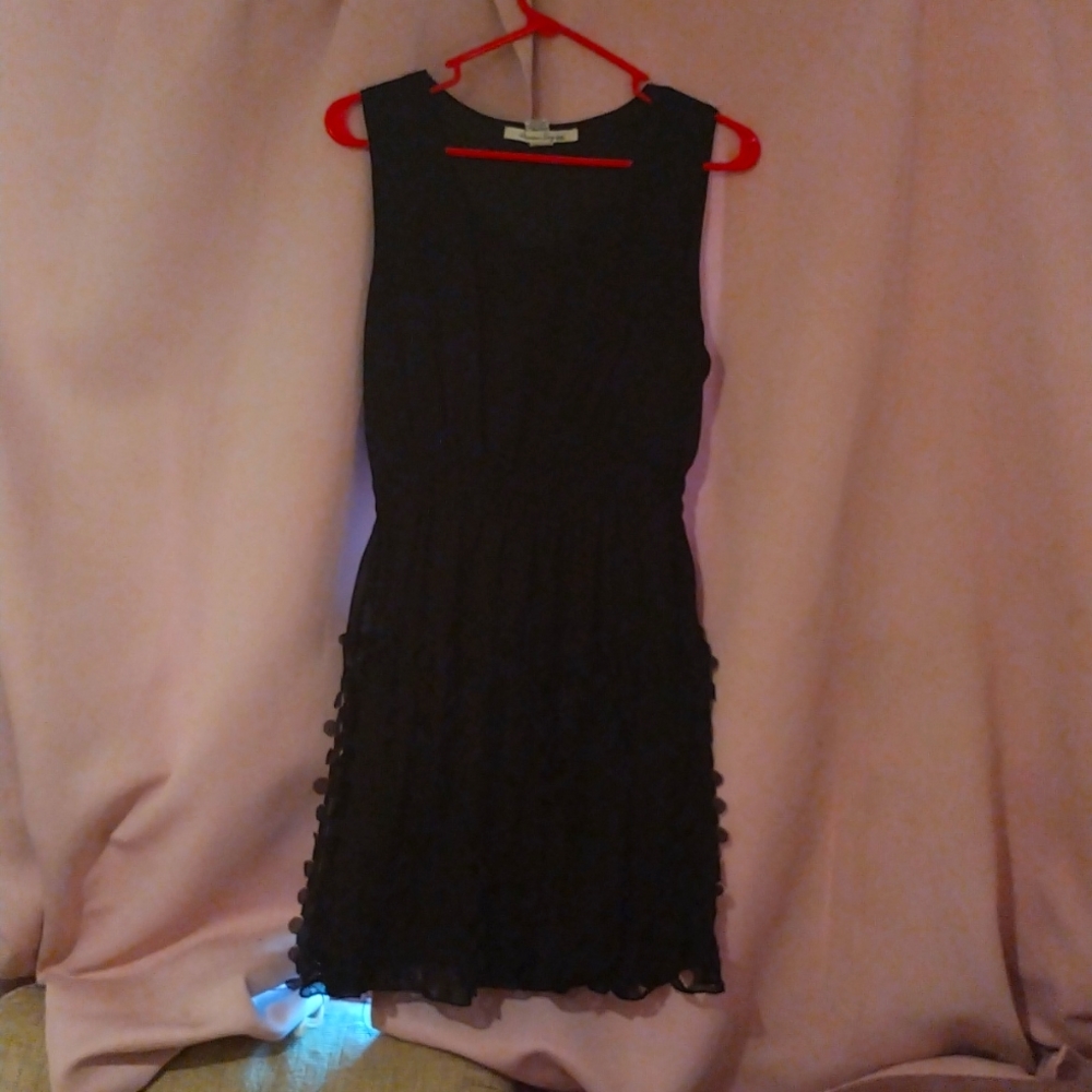 American Rag sleeveless LBD with perforated layover on skirt-L